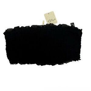 Free People Black Ruffled Tube Top Size S